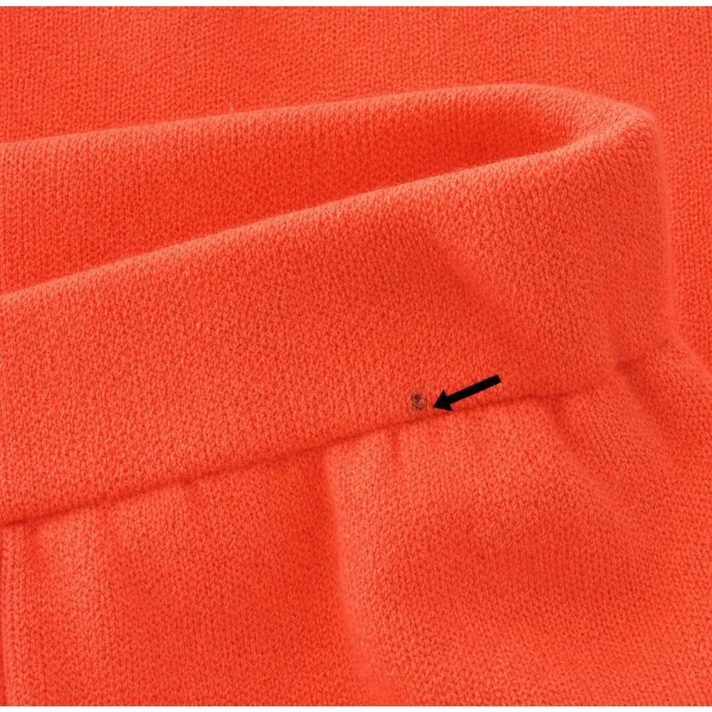 St. John Collection by Marie Gray Santana Knit Skirt Coral Orange Trim Size 8